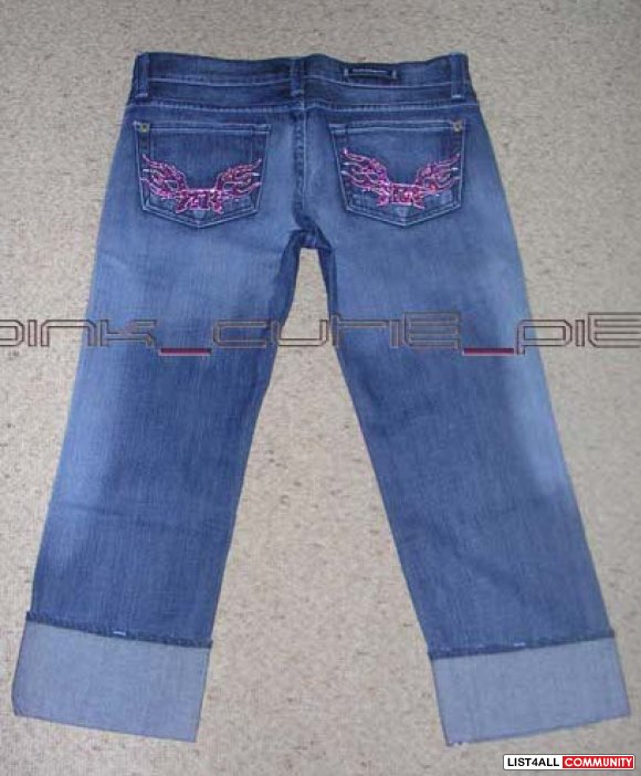 ROCK & REPUBLIC Chrissy Crop Chroma Pink Capris Jeans 26/27
