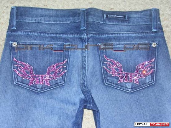 ROCK & REPUBLIC Chrissy Crop Chroma Pink Capris Jeans 26/27