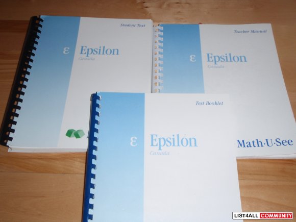 Math*U*See - EPSILON ( Fractions) - Teacher Manual, Student wor