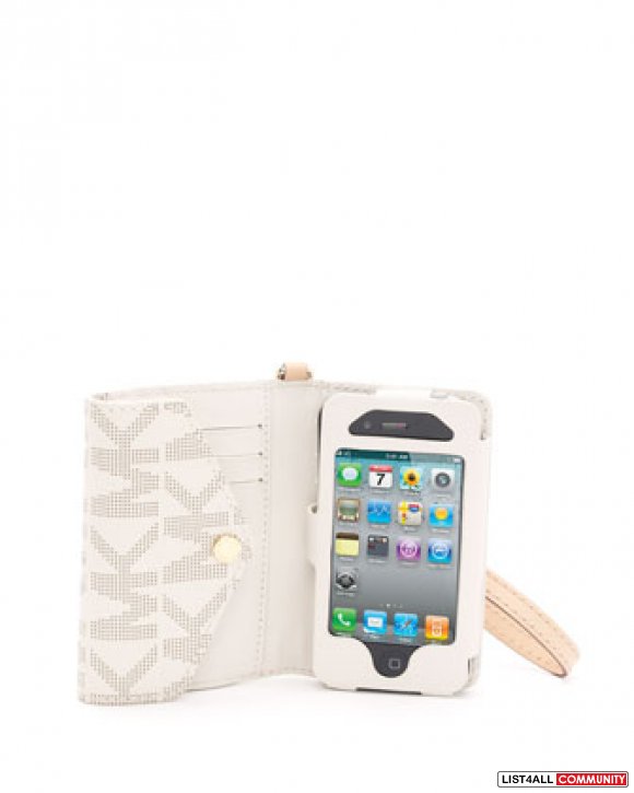 MICHAEL KORS - Vanilla iPhone 3G/3GS/4/4S Leather Wristlet - $25