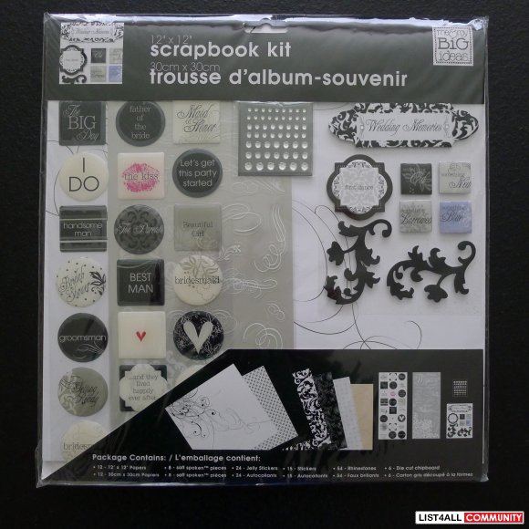NEW: Scrapbooks (2) + bridal sticker/embellishments