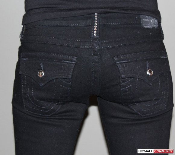 Ladies True Religion Black Jeans