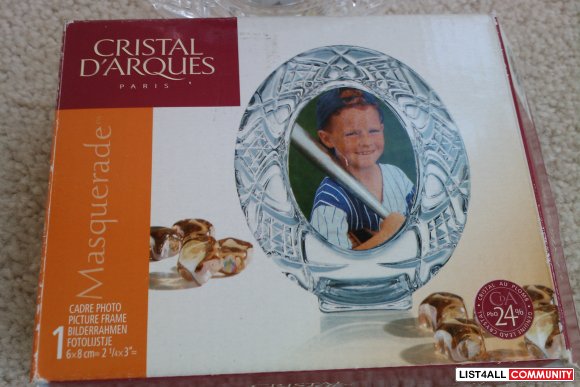 Brand New Crystal Glass Oval Picture Frame