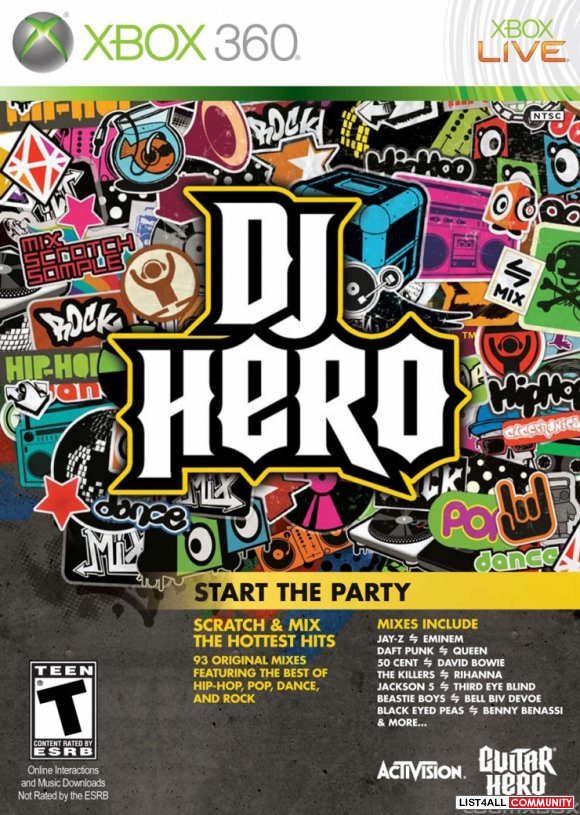 Dj hero W/ turntable ~ Xbox 360