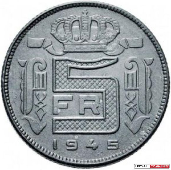 Belgium 1941  5 Franc -Unc