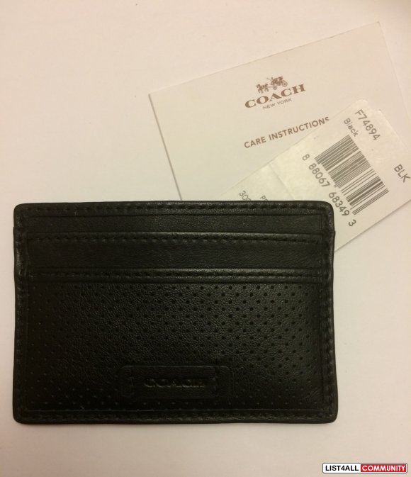 Coach Mens Leather Card Case