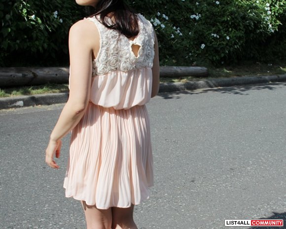 PINK PLEATED DRESS