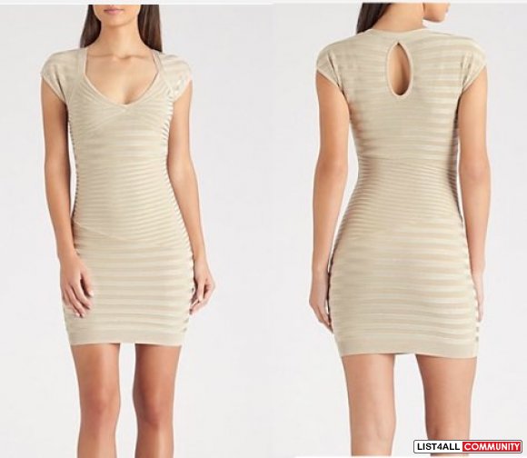 Guess By Marciano  LEAH RIBBED BANDAGE DRESS - WEB EXCLUSIVE
