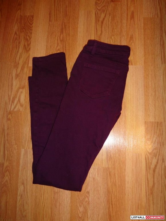 PURPLE FOREVER 21 SKINNY JEANS - SIZE 25