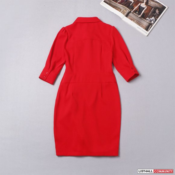 Black Red one-piece cultivated dress