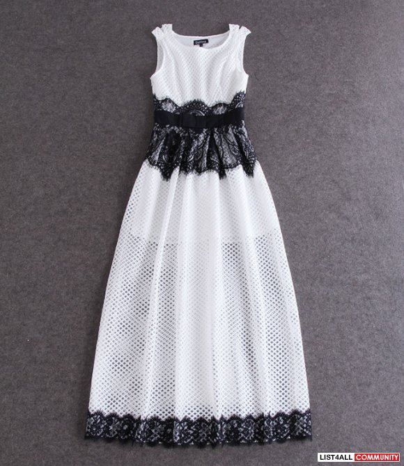 White one-piece maxi dress