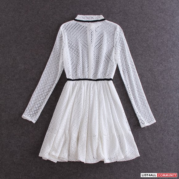 White cotton one-piece dress