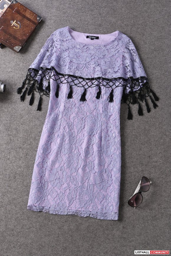 Purple one-piece dress
