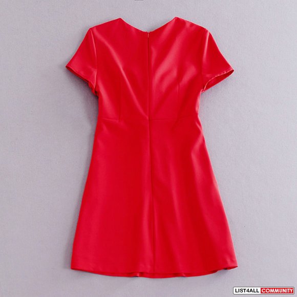 Red one-piece dress