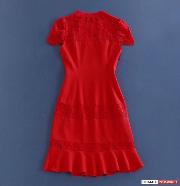Red one-piece dress