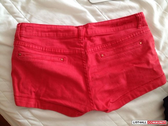 Guess Red Short shorts sz 25