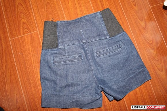 High waisted jean shorts