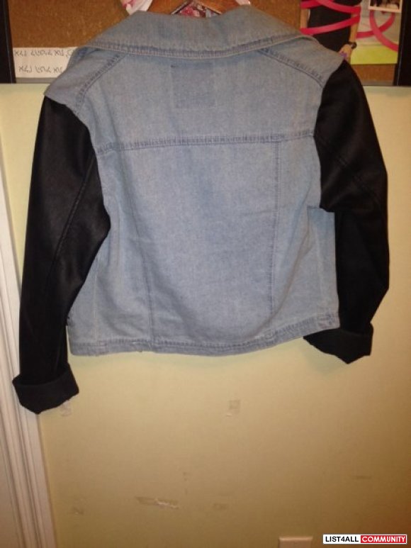 Jean/leather jacket