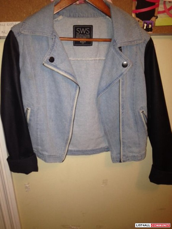 Jean/leather jacket