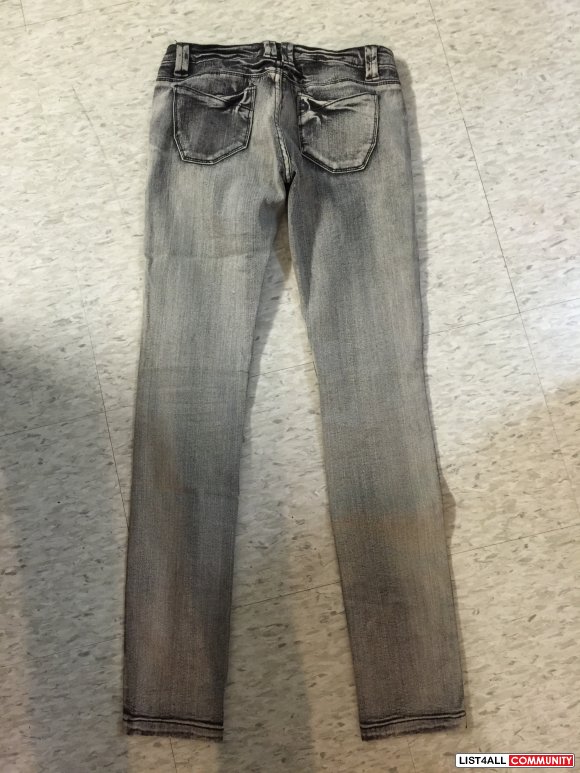 Grey Acid Wash Jeans