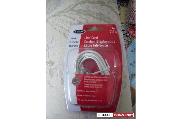 New in Package Telephone Cords Two Packages