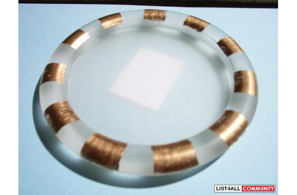 HOME ACCENTS Brand new ashtray with gold covered trim around perimeter