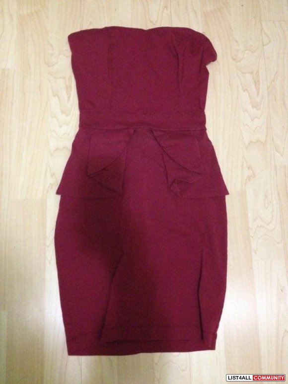 Red Wine coloured Charlotte Russe dress
