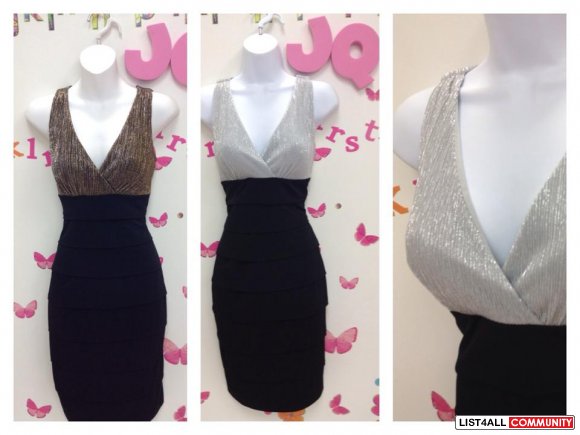 New Years Eve Gold Or Silver top Dress S, M, or L