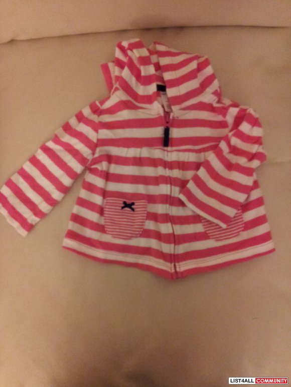 Carters - striped hoody - 6 months - new