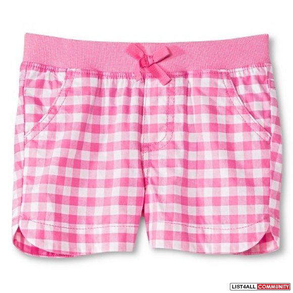 Circo pink/white plaid shorts - 12 months - new