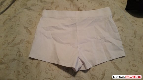 white high waist shorts with some studs