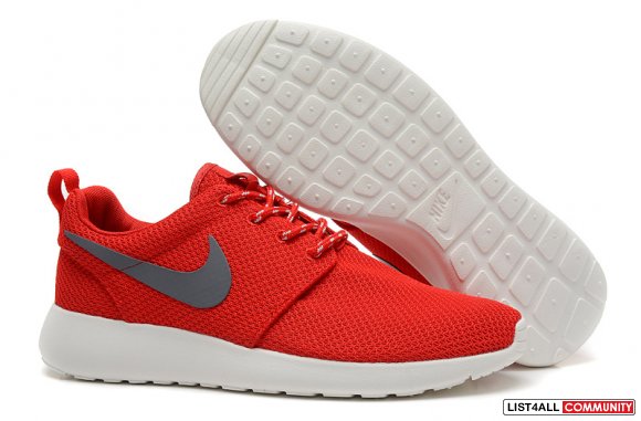 Cheap Nike Roshe Run 2015 Red Grey White,www.maxflyknits.org