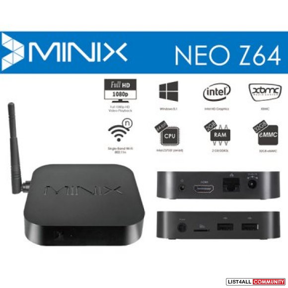 MINIX NEO Z64 Windows 8.1 Intel Mini PC TV Box Media Player