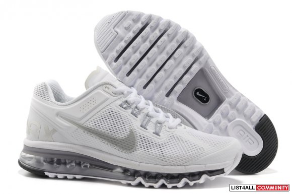 Nike Air Max 2013 Mens Running Shoe White www.airsneakers.org