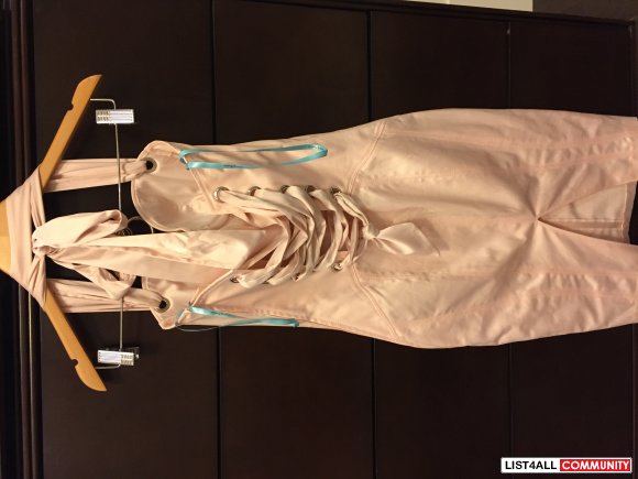 Marciano pink satin bustier dress size 0