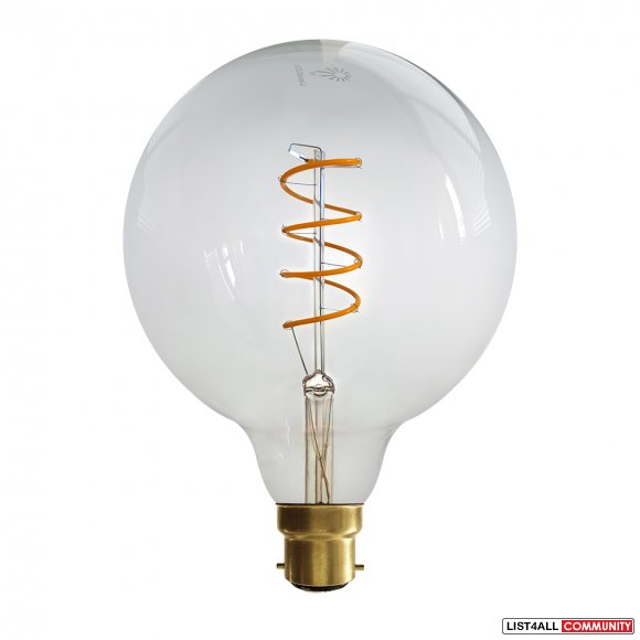 4 Watt Vintage G125 Dimmable Spiral LED Filament Bulb (B22)