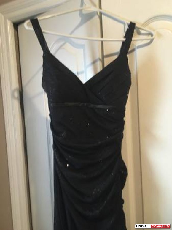 Simple Shimmery Black Formal Dress