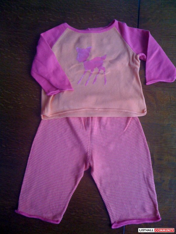 Baby Lulu Deer 2 Piece Outfit orange & pink