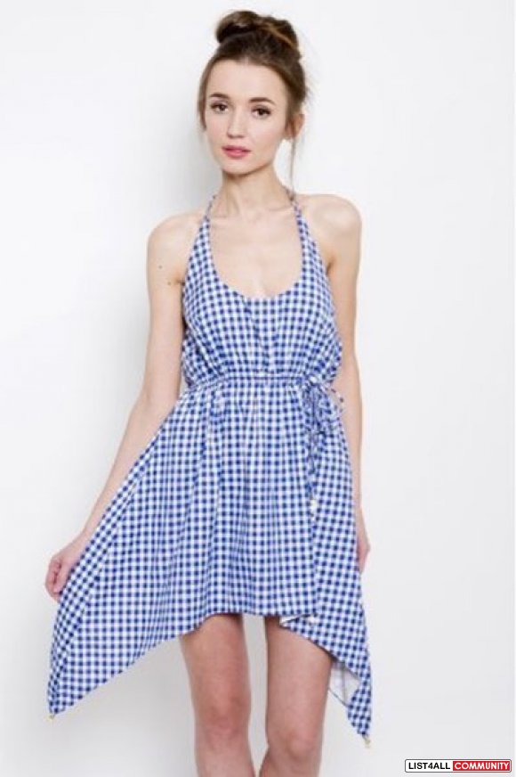 6 Shore Road Jet Gingham Dress -XS (WORN ONCE) Retail $98 US