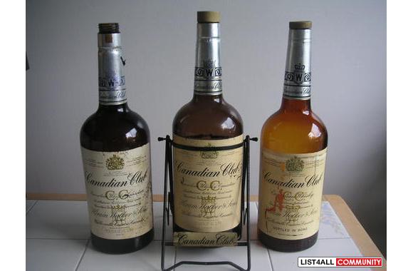 Texas Micky`s-3 Canadian Club and 1 Johnny Walkers Red