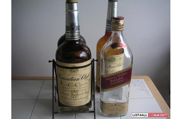 Texas Micky`s-3 Canadian Club and 1 Johnny Walkers Red