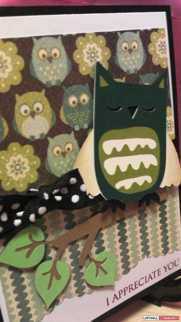Cute owl on branch I appreciate you