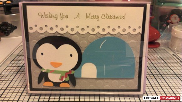 BOX SET  Have a very merry christmas penguin igloo