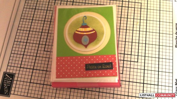 BOX SET of suspending peace on earth ornament cards