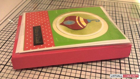 BOX SET of suspending peace on earth ornament cards