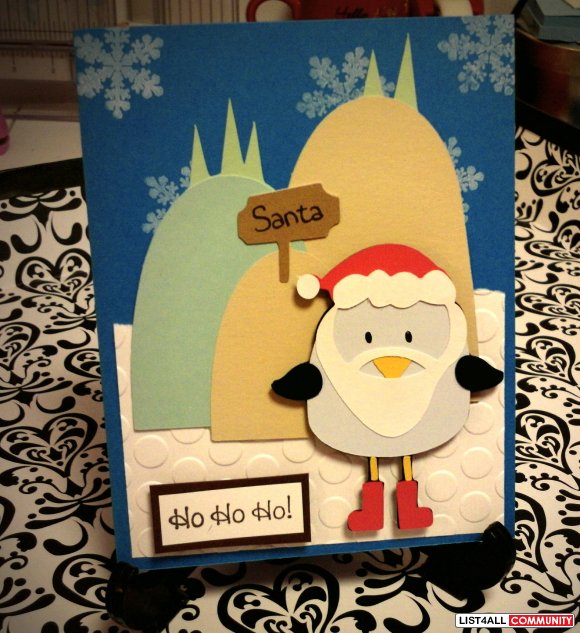 Santa birdy ho ho ho card