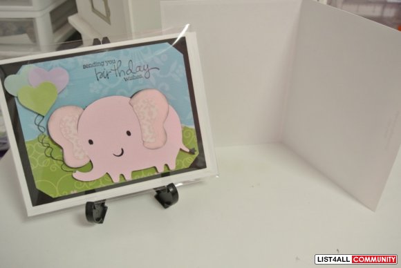 Pink birthday elephant