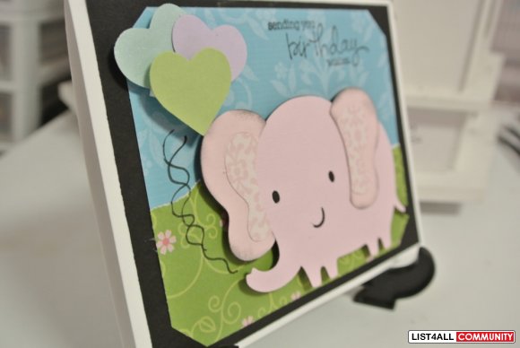 Pink birthday elephant