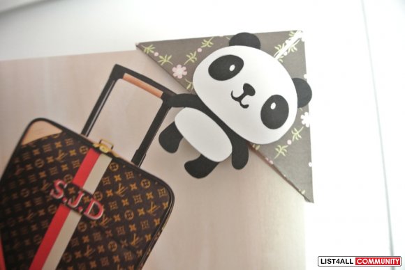Panda corner bookmark