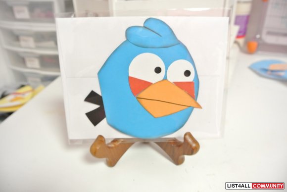 BLUE angry bird card